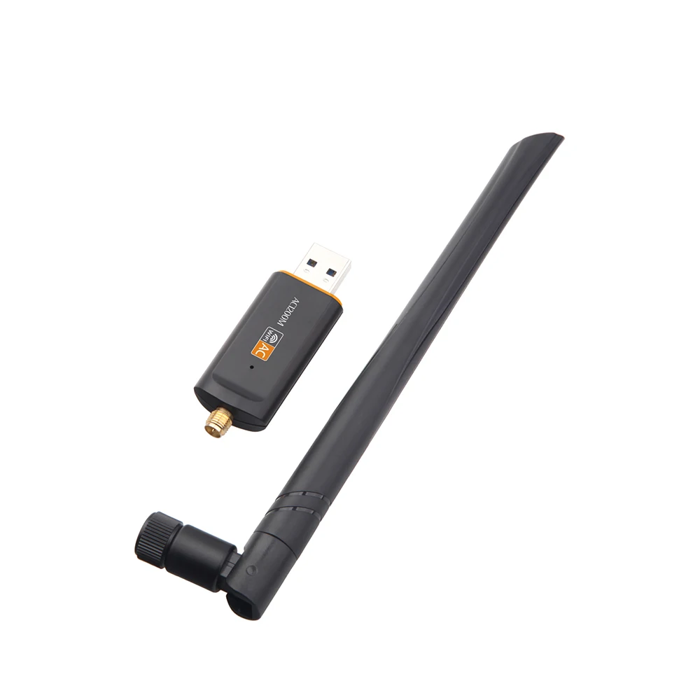 Bande USB sans fil pour touristes, 1200m, adaptateur wifi 2.4GHz 5GHz avec antenne, récepteur de carte réseau pour ordinateur PC