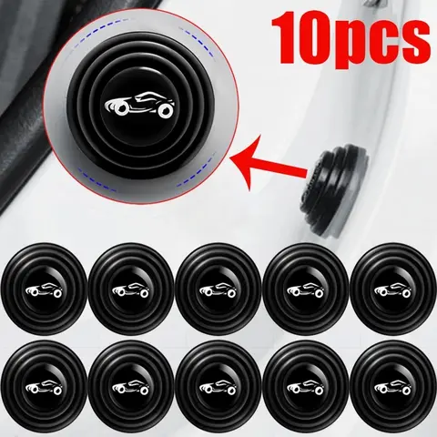 10Pcs Car Door Anti-Collision Silicone Pads Shock Absorber Gasket Anti-shock Protection Soundproof Silent Buffer Stickers