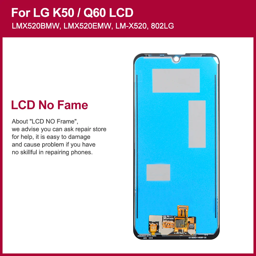 High quilty For pantalla lg k51s LCD Display Touch Panel Screen Digitizer For LG K51 k51s smartphone lcd Replacement parts.