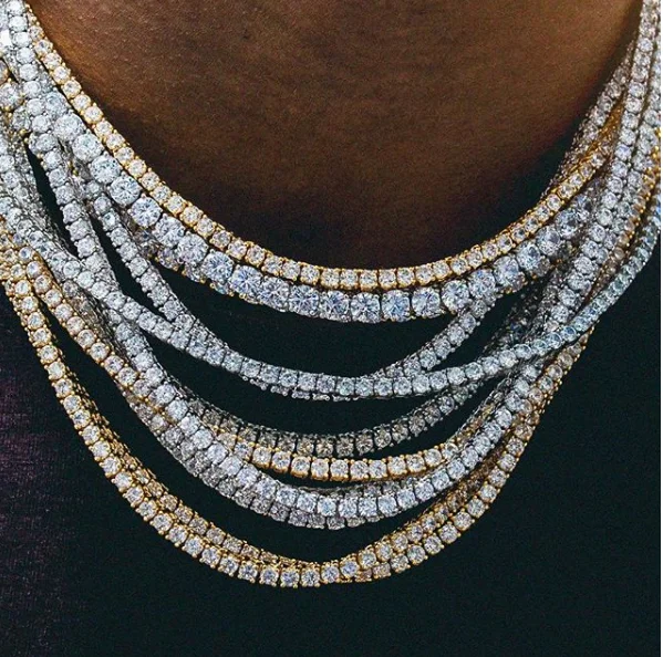 アクセサリー Glitter iced out chain 3mm 50cm S7a8bfddea05342be87ed77977e744