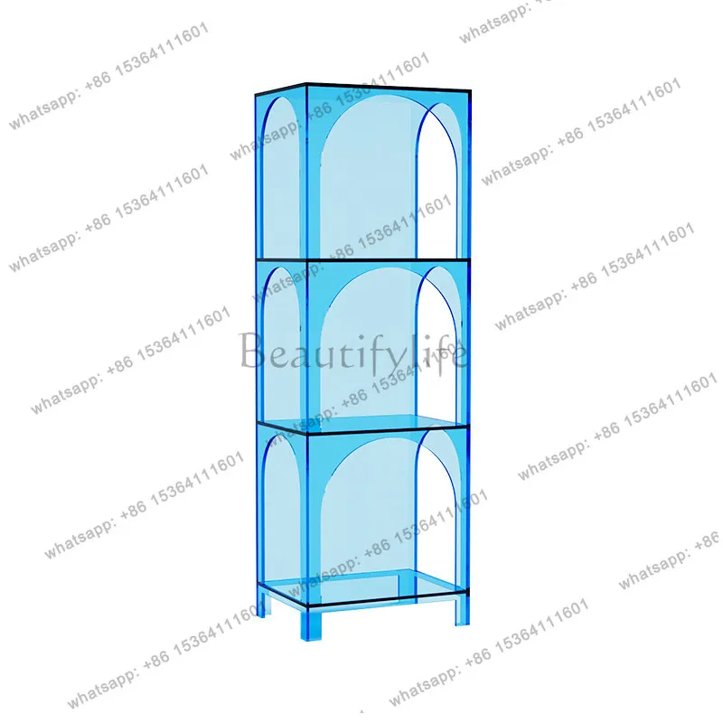 

Modern minimalist acrylic bookshelf shelf living room creative floor-to-ceiling multi-layer wall display shelf simple bookcase