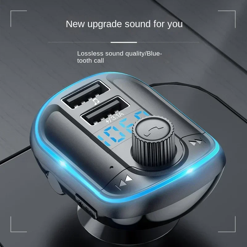 Bluetooth Car Kit with FM Transmitter, Dual USB Charging Ports and MP3 Player for Smartphones