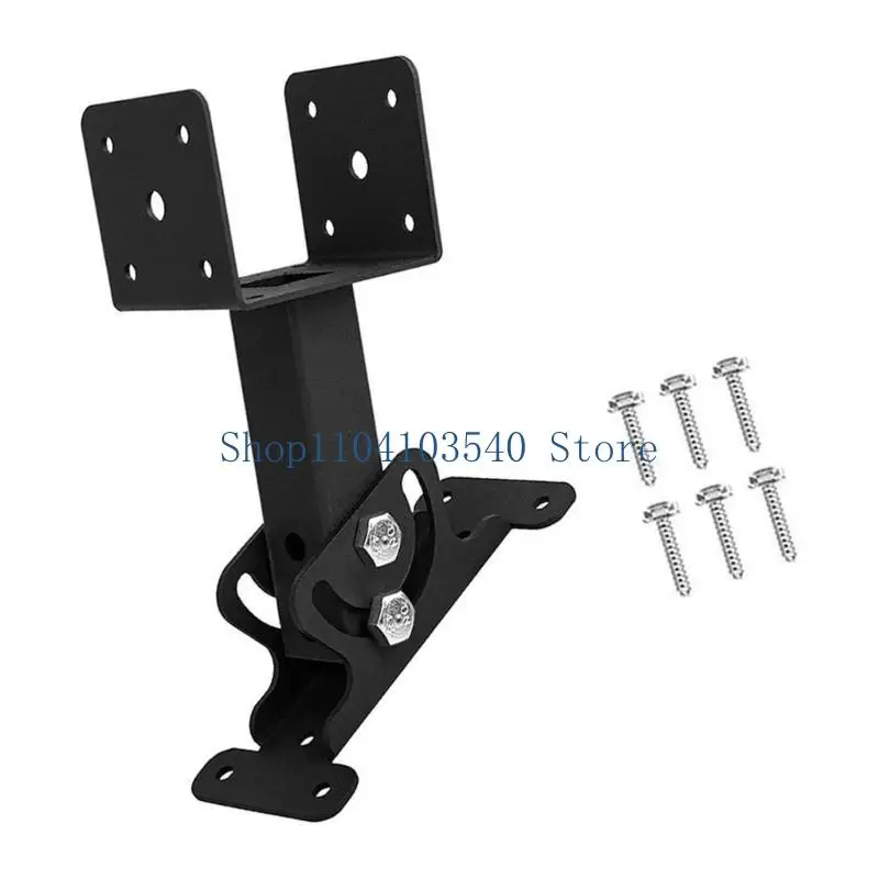 02DC PERGOLA PERGOLA PERGOLA SUPORTE RISADORES TELHADO PESADO PESADO, montagem ajustável metal preto para externas