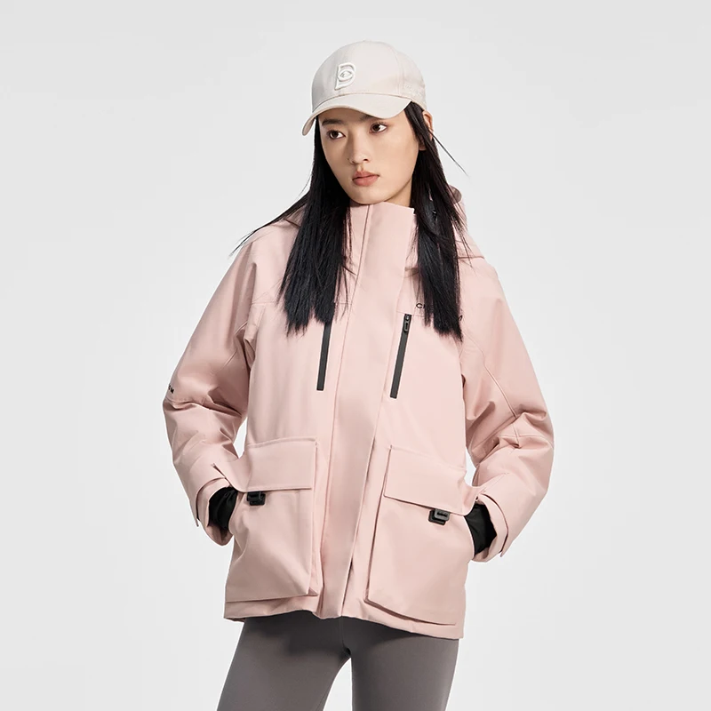 

Женский короткий пуховик Chericom с воротником-стойкой и капюшоном на молнии спереди, волшебная лента, манжеты, верхняя одежда в универсальном стиле Y309107Y