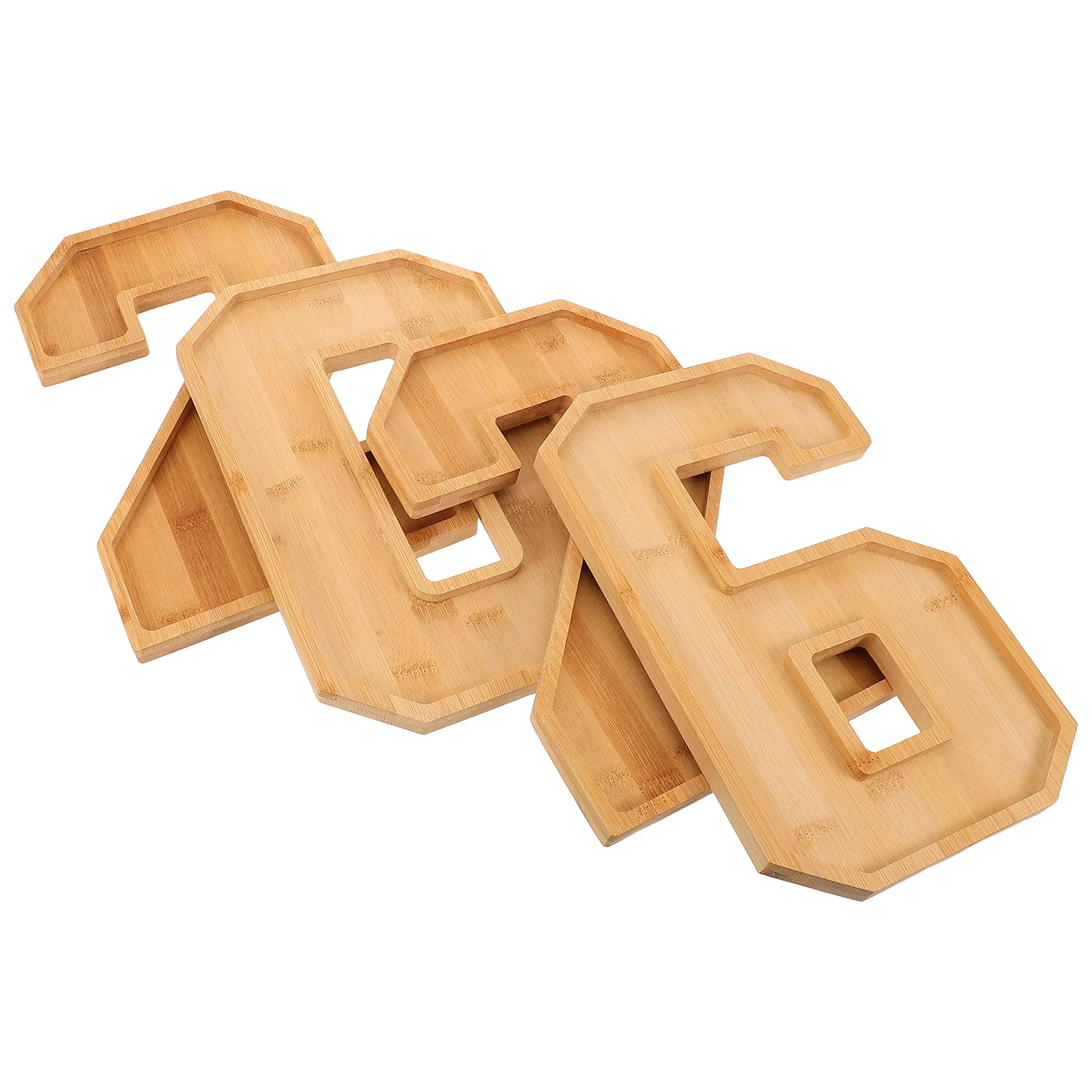 

1 Set 2026 Charcuterie Number Fillable Wooden Serving Tray Multicompartment Design For Cheese Platter Appetizers Snacks Dessert