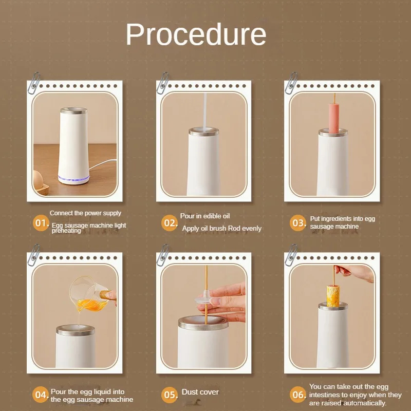 미니 에그 소시지 메이커, 자동 에그 롤 메이커, 가정용 아침 식사 또는 간식, 220V