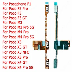 For Xiaomi Poco Phone F1 F2 F3 M3 M4 Pro X3 NFC X4 GT 5G New Power On Off Side Button Replacement Volume Flex Cable