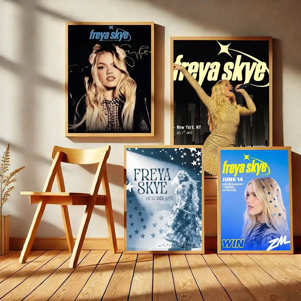 Singer F-Freya S-Skye Movie Sticky Posters Whitepaper Sticker DIY Room Bar Cafe Posters Wall Stickers