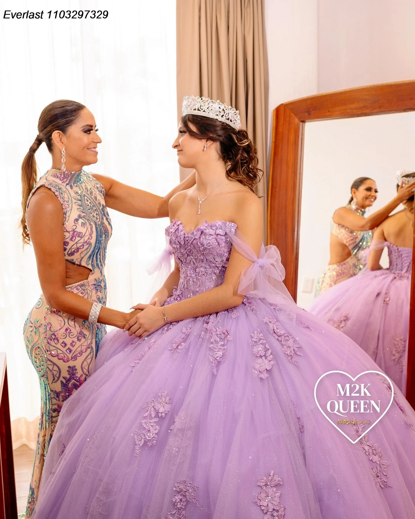 EVLAST personalizado lila vestido para quinceañeras vestido De baile Apliques De encaje rebordear corbata corsé México dulce 16 Vestidos De 15 Anos TQD784