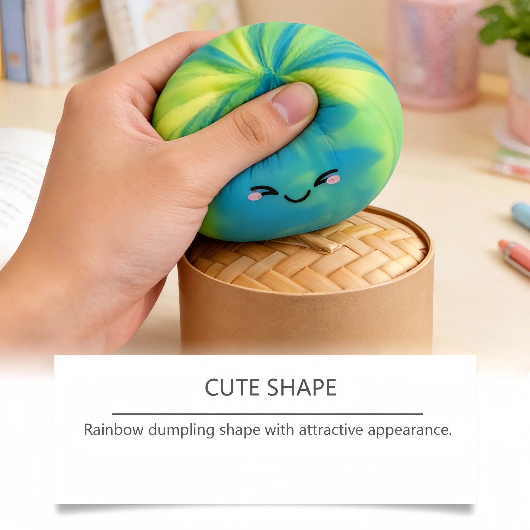Multi-Colored Bun Toy Set, a Fun Stress-Relief Toy Set, Popular Birthday Gift, Stress-Relief and Bounce-Back Squeeze Toy, School Prizes Interesting Birthday Gifts in Random Colors
