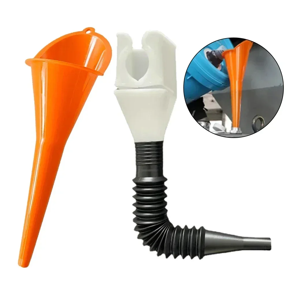 Car Long Stem Funnel Gasoline Oil Fuel Filling Flexible Draining Tool Snap Funnel, Multi-Purpose Flexible Fold Oil Funnel Tool