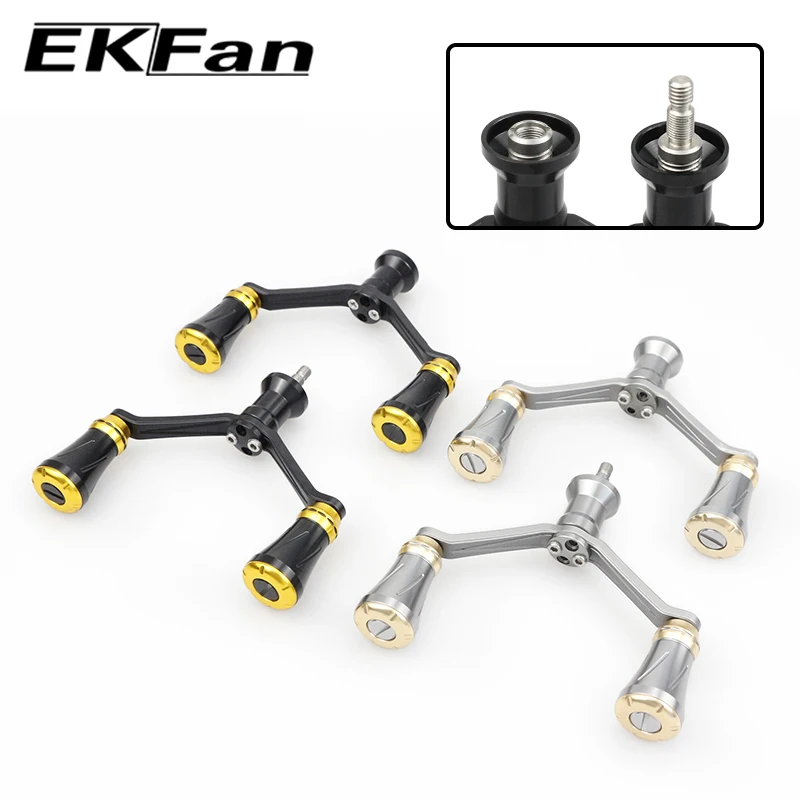 ekfan-90mmスピニングリールハンドル-ダイワ-シマノ用-ネジ込み式-アルミ合金製-パワーハンドル-ダブルノブ-ルアーリールハンドル-diyパーツ