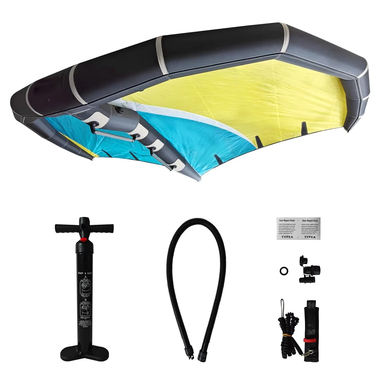 

Outdoor Ocean Wing Sail 7.5m Carbon Fiber Hydrofoil Kite Surfboard, Portable Waterproof Surfboard