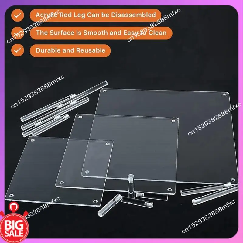 Big Deal 3 Pcs Square Clear Cake Stand Dessert Table Display Set For Food Cake Pizza Dessert Display