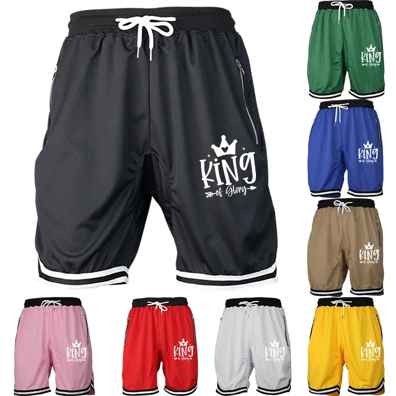 

Мужские летние спортивные фитнес-баскетбольные дышащие сетчатые повседневные свободные модные спортивные штаны в стиле хип-хоп, шорты