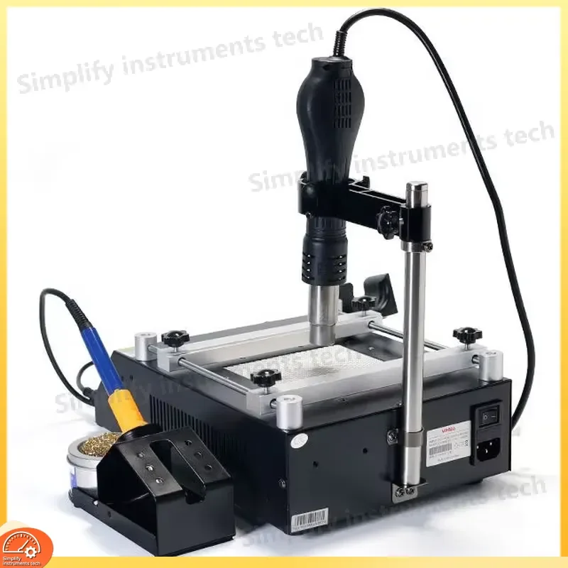 853AAA 3 in 1 BGA Rework Station Hot Air Gun Soldering Iron Preheater PCB Desoldering Welding Repair Tool Digital Display