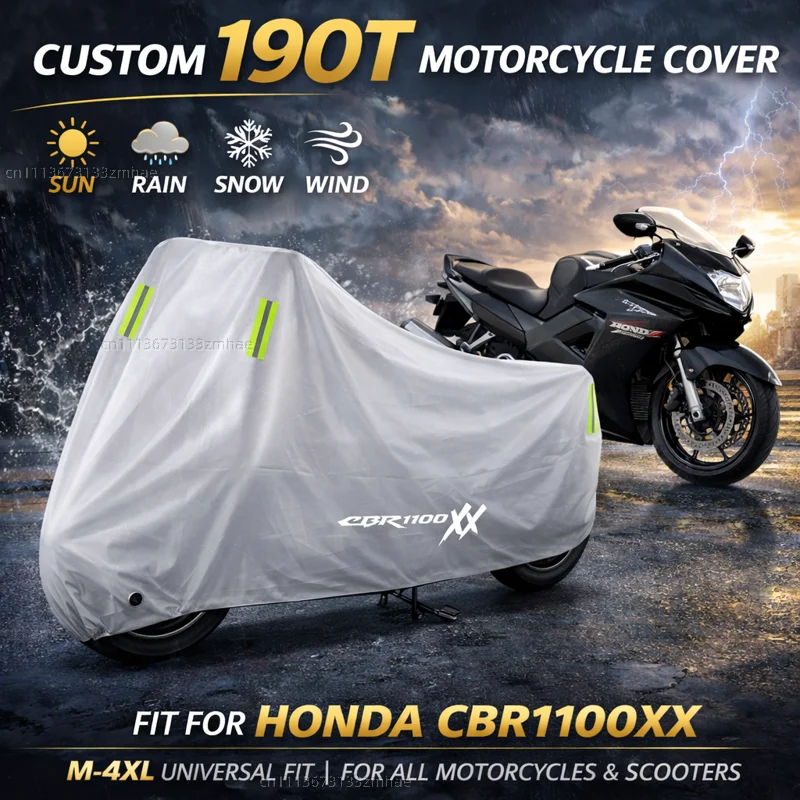 

Чехол для мотоцикла HONDA CBR 1100 XX CBR 1100XX 1996-2008 2005 2006 2007, водонепроницаемый, сверхпрочный, для улицы, защита от дождя, пыли и солнца