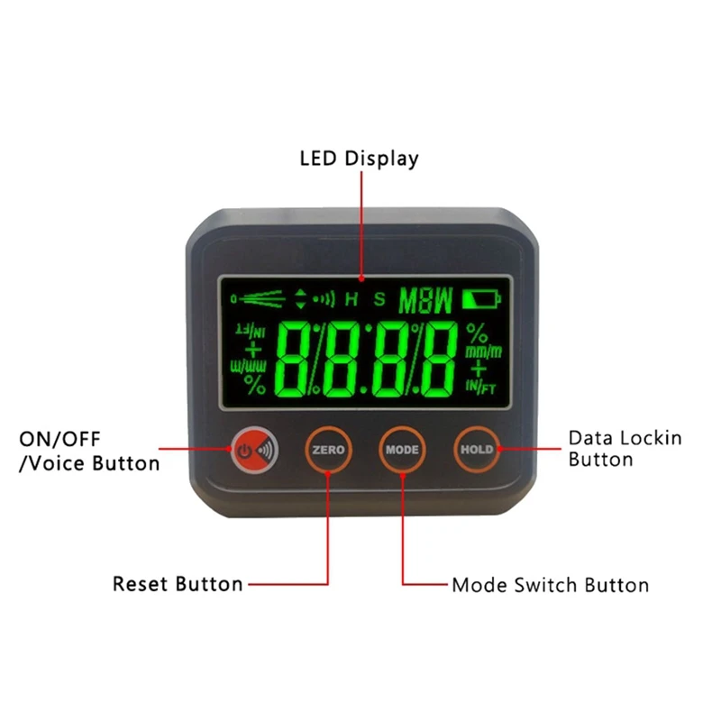 Hot Digital Angle Finder,LED Digital Angle Gauge & Level Tool Woodworking Tools,For Electrical Plumbing & Carpenter Tools