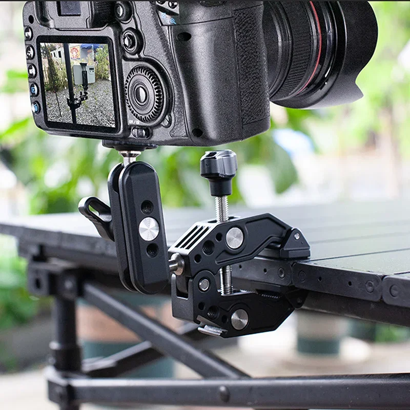 Aluminum Alloy Multifunctional and Powerful Crab Clip Holder, Suitable for Camera/action Camera/mobile Phone Photography