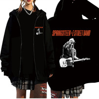 Bruce Springsteen and E Street 2024 Tour Zipper Hoodie Harajuku Sweatshirt Streetwear Pullover Tops