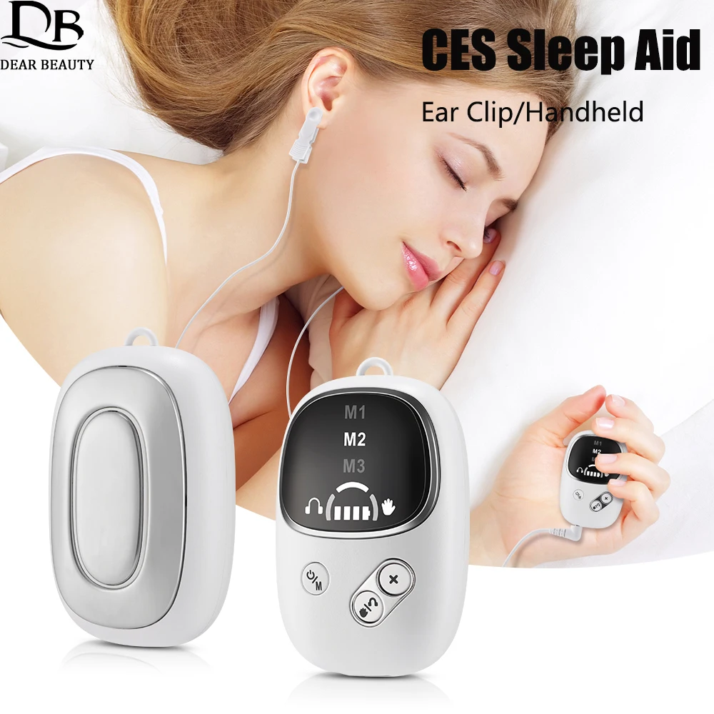 

Умное устройство для помощи во сне CES, портативное и зажим для ушей, микротоковое импульсное средство для сна от бессонницы, нервов, облегчения тревоги, улучшения сна