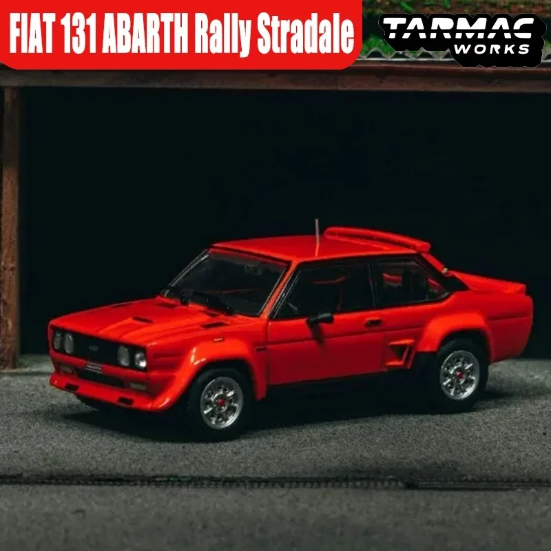 Tarmac Works 1/64 FIAT 131 ABARTH Rally Stradale Alloy Car Static Die Cast Vehicles Collection Model Car Toy