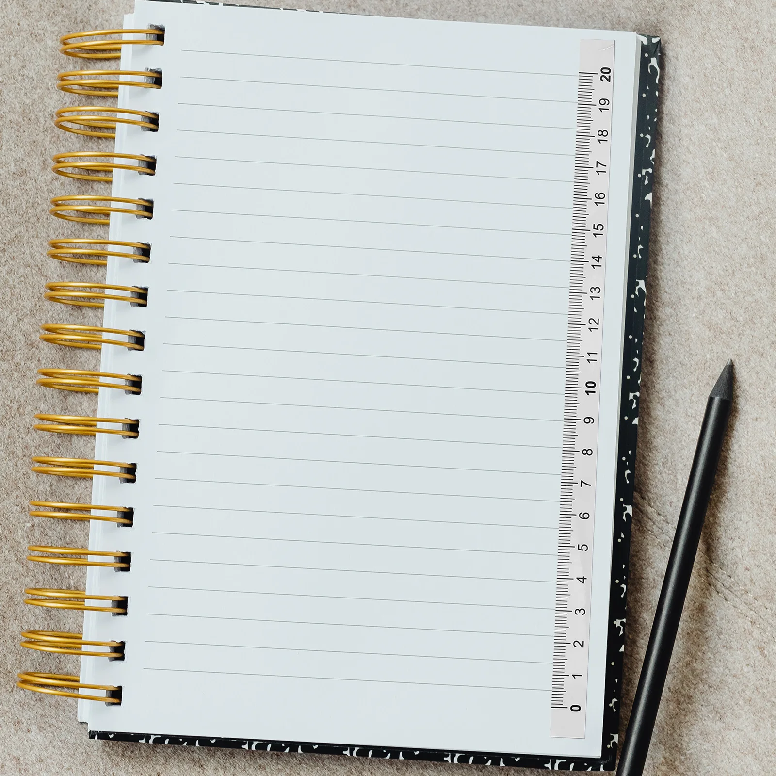 20 Pcs Adhesive Measuring Tape Ruler Scale Sticker Transparent Black Font Waterproof Metric Tape Measure Workbench Ruler Folder