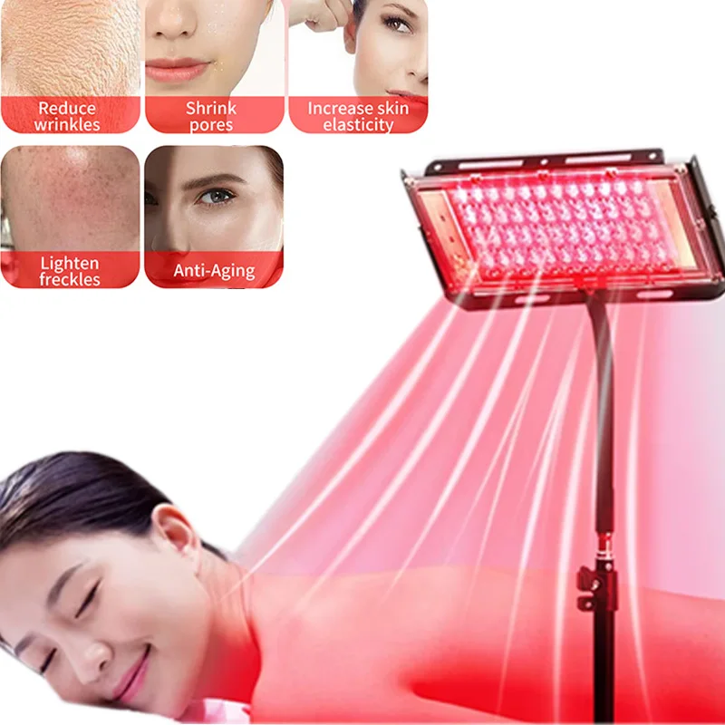 Red Light Therapy Lamp Infrared Light Therapy with Adjustable Stand 660nm & 850nm Light Device for Body Pain Relief Skin Care