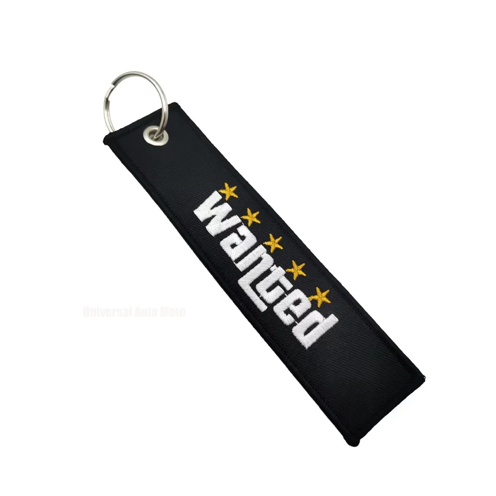 Neuester JDM Racing Japan Schlüsselanhänger, bestickter Nylon-Stoff-Schlüsselanhänger, Five Stars Wanted Moto Schlüsselanhänger, Auto-Schlüsselanhänger – Detail 5