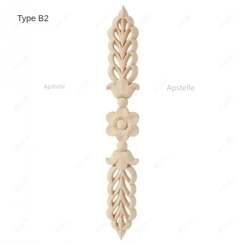 Antique Onlays Moulding Wood Decals for Wall Wooden Appliques for Furniture Home Decoration Accessories Wood Figurines for Decor