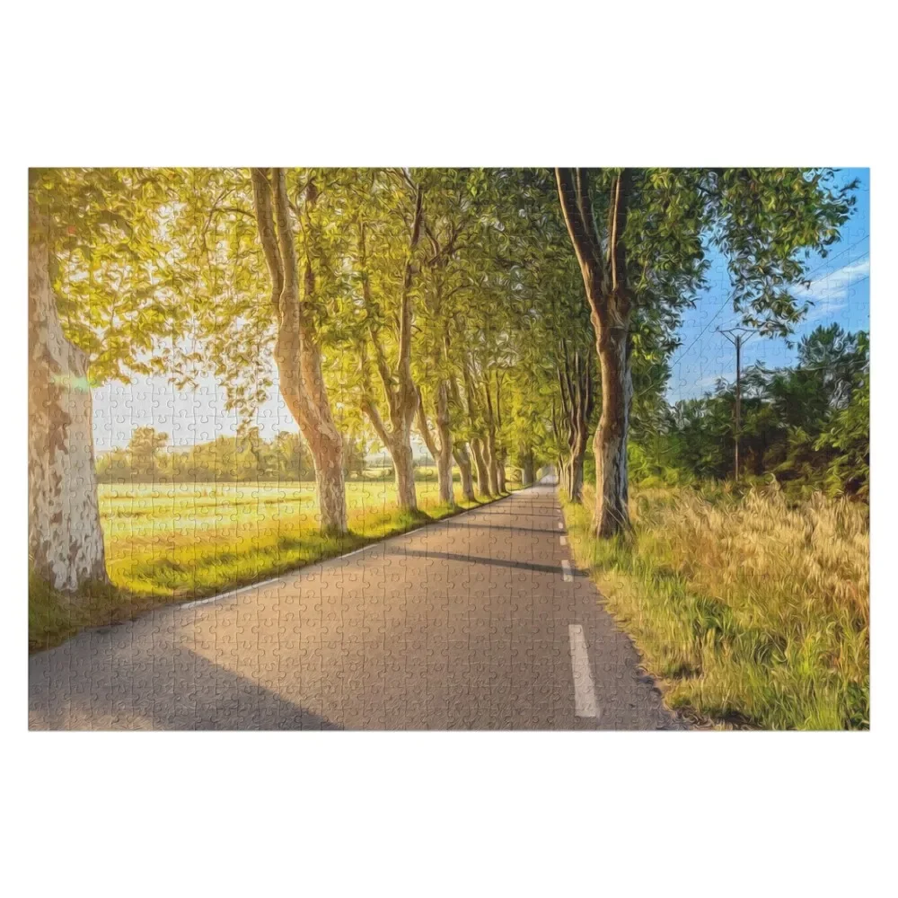 

Nature Roads Green Trees Grass Plains Jigsaw Puzzle For Children Custom Gift Custom With Photo Puzzle