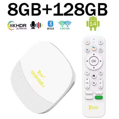 TV98 ATV Max TV Box 4K Android 14 Wifi6 4G 5G BT Allwinner H313 Media Player 8GB 128GB Voice control 8K Smart Set Top Box iptv