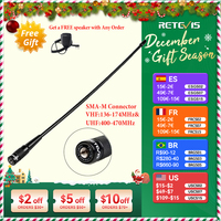 Retevis RHD-771 RT3S Radio Amateur Antennas SMA-M Male VHF UHF Whip Antennas for Retevis RT3S RA89 HA1UV H777 Baofeng UV3R TYT