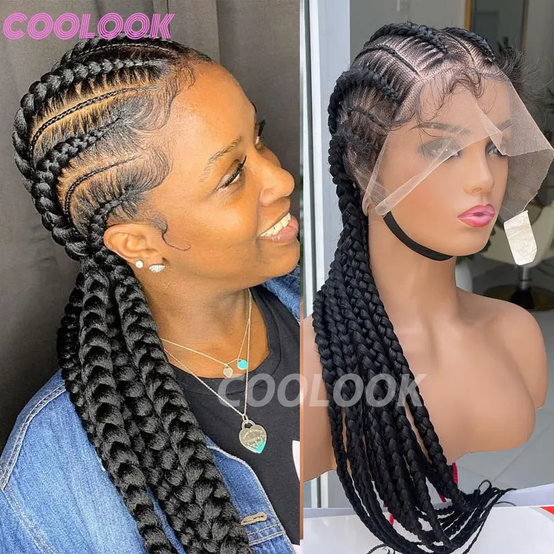 Synthetic Box Braided Wigs Jumbo Knotless 36