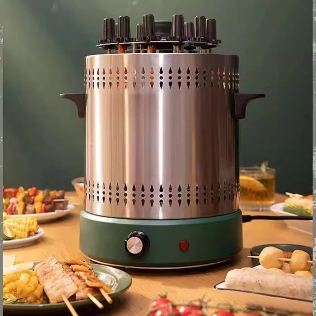 

Household plug-in smokeless vertical automatic rotation, electric skewer grill grill stick rotary head