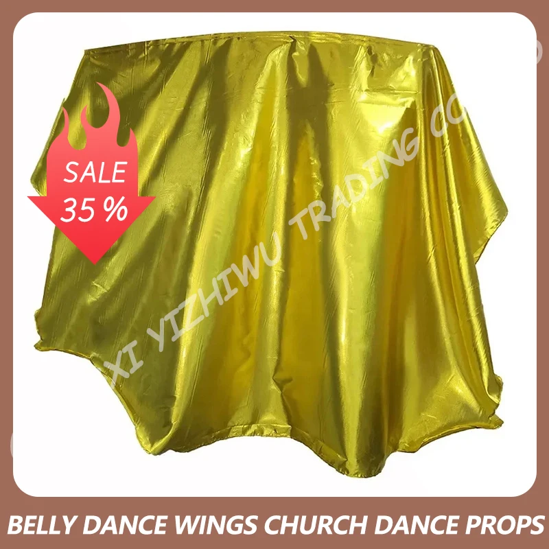 Soft Flag Belly Dance Wings Church Dance Props Wing with Sticks for Women