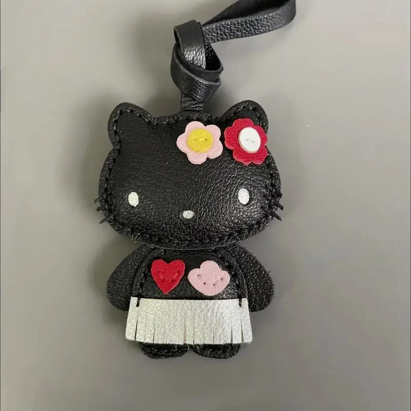 

Kawaii натуральная кожа Hellokitty сумка кулон школьная вешалка милый и высококачественный кожаный рюкзак Hello Kt Cat