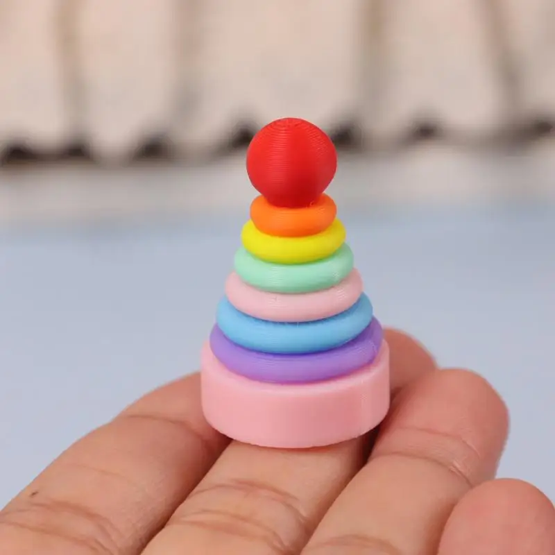 

1 Set Micro Scene Decoration Miniature Dollhouse Small Wooden Bucket Assembling Blocks Model For Doll Accessories