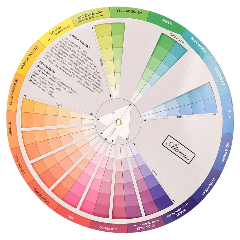 Wheel Color Colour Guide Mixing Chart Rgb Board Makeup Learningcircleblendingmixed Paintingbasic Artist Tool Chromatic Paper