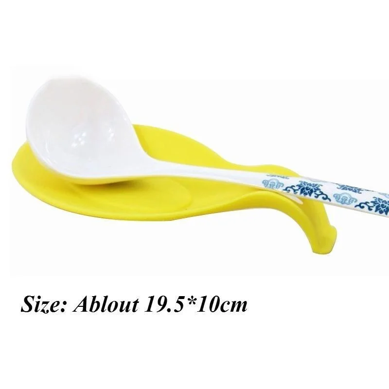 Silicone Spoon Holder Rest Pad Kitchen Utensils Spatula Eggbeater Heat Resistant Placemat Tray Insulation Mats Kitchen Tools