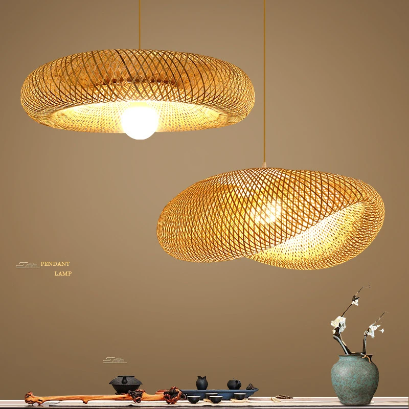 BELLE Contemporary Bamboo Weaving Pendant  Loft Industrial Style Internet Cafe Restaurant Hot Pot Shop  Chandelier