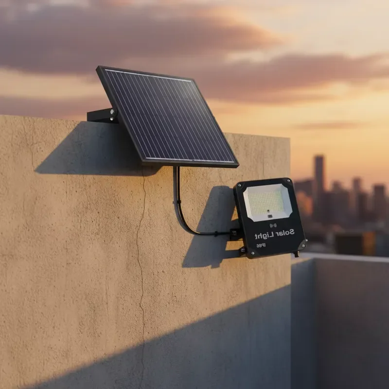 Solar Flood Light LED Motion Sensor Remote Control IP66 Waterproof Security Light with Auto On/Off for Garden Outdoor Use