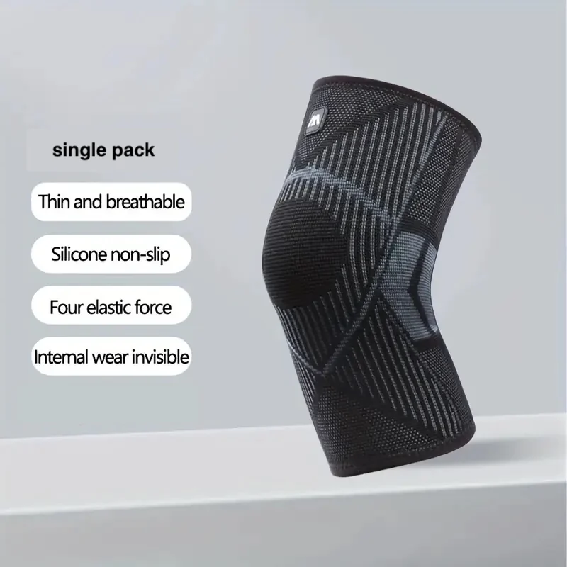 1pc High-Elasticity Compression Knee Sleeves-Breathable Supportive Workout Knee Braces Reinforced Knee Pad Ergonomic For Gym