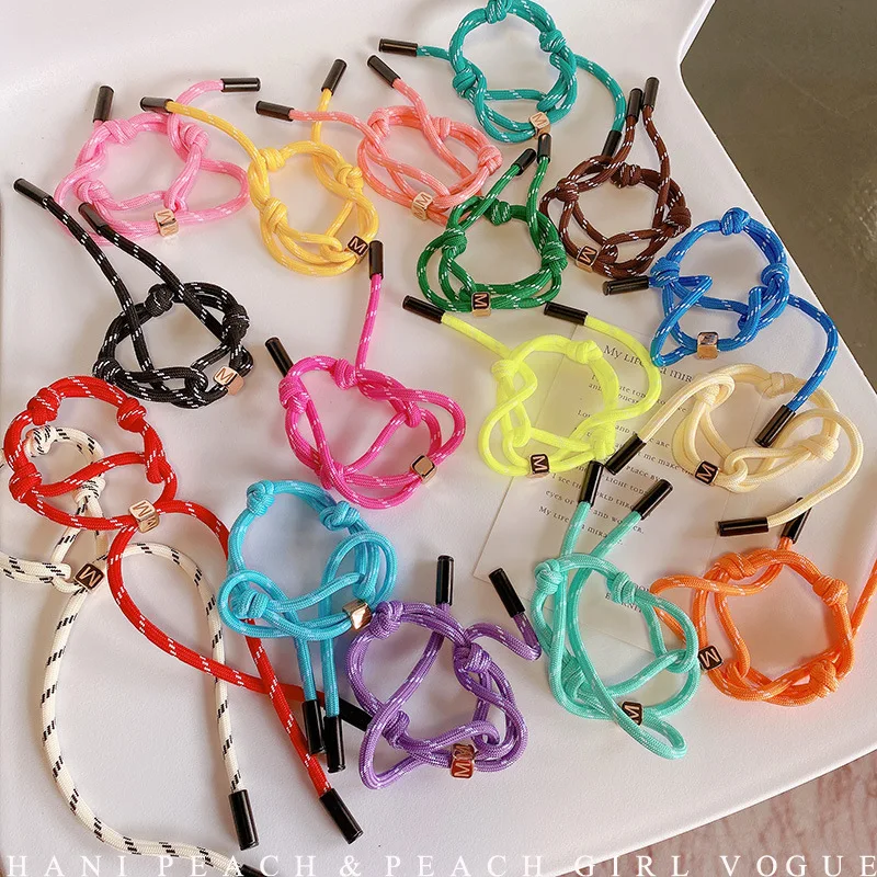 Bag Charms Braid Rope Pendant Miu Accessories Weave Nylon Braid Rope Bag Personality Stylish Anklet Bracelet Decoration