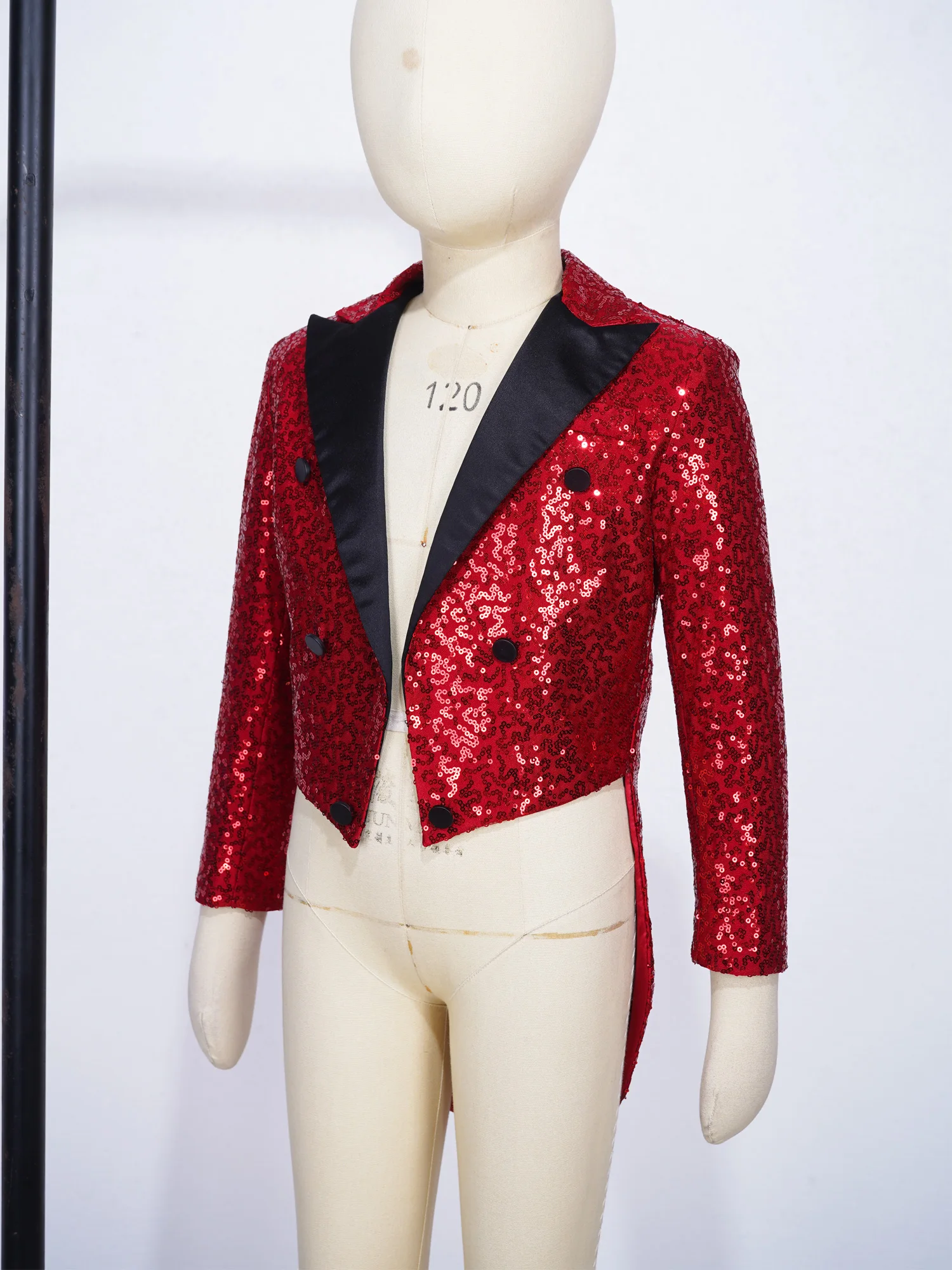 Manteau à paillettes pour enfants, Costume de monsieur, Blazer pour spectacle de magie, Costume formel de mariage pour garçons