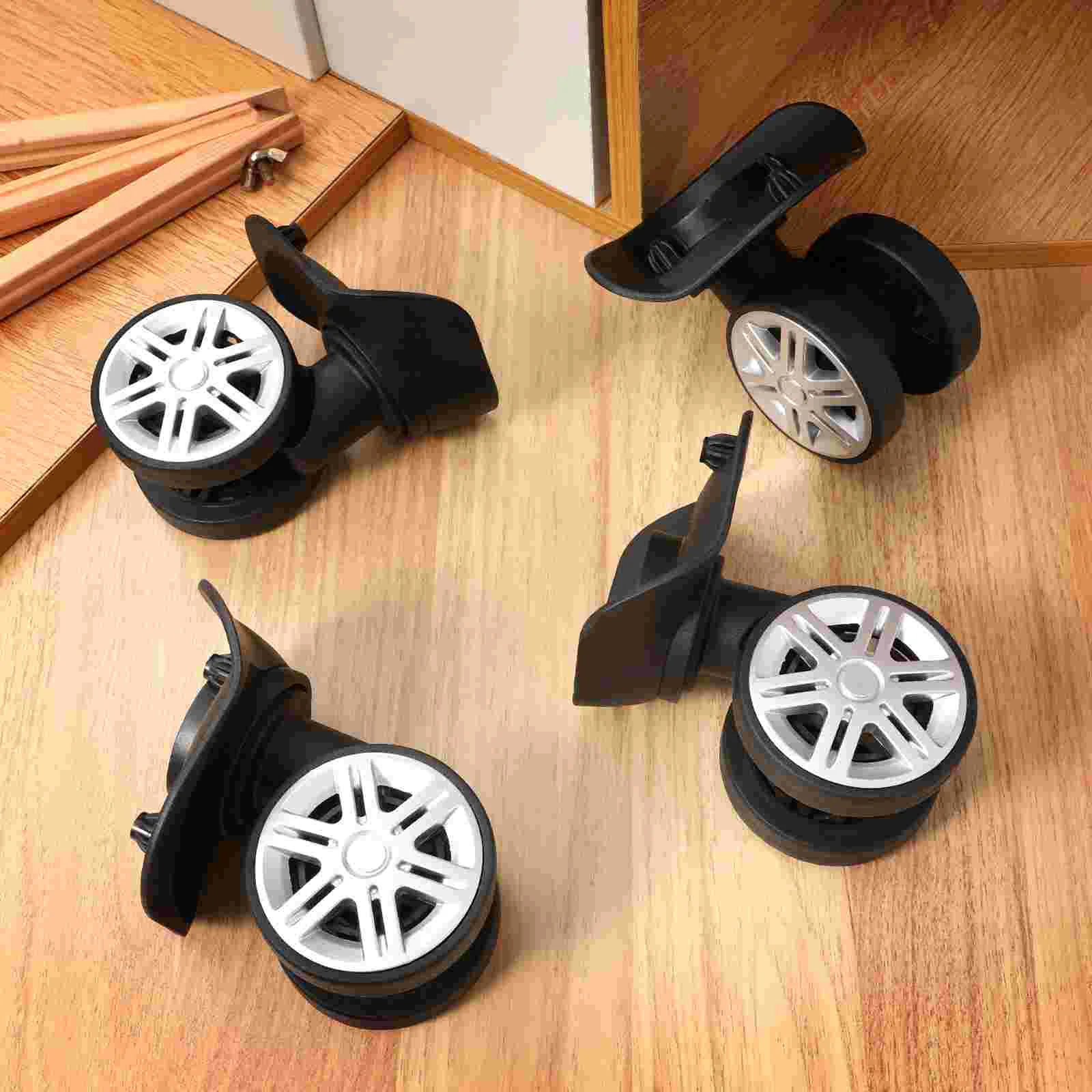 4 Pcs Trolley Case Wheel Accessories Suitcase Caster Wheels Bed Luggage Replacement Swivel Table Child