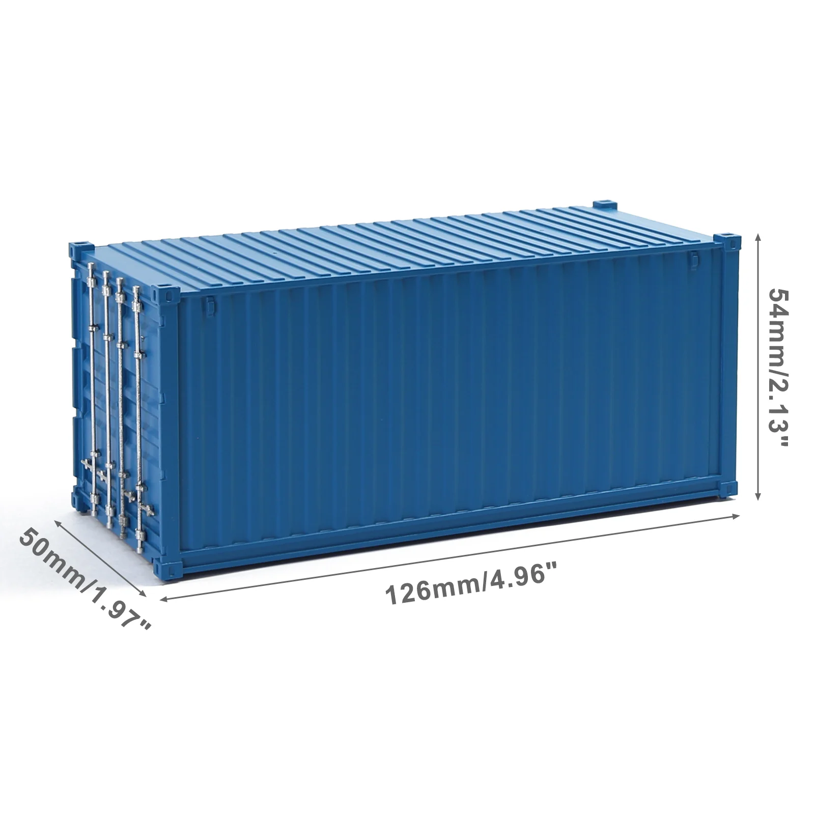 Evemodel 9pcs Different Colored O Scale 20ft Blank Shipping Container 20\' Cargo Box C4320