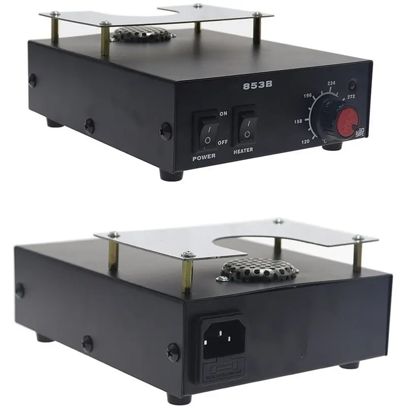 ABLN-Portable 853B Preheat Station,Hot Air Desoldering Station & BGA Rework Station, Suitable For Heating Desoldering EU Plug