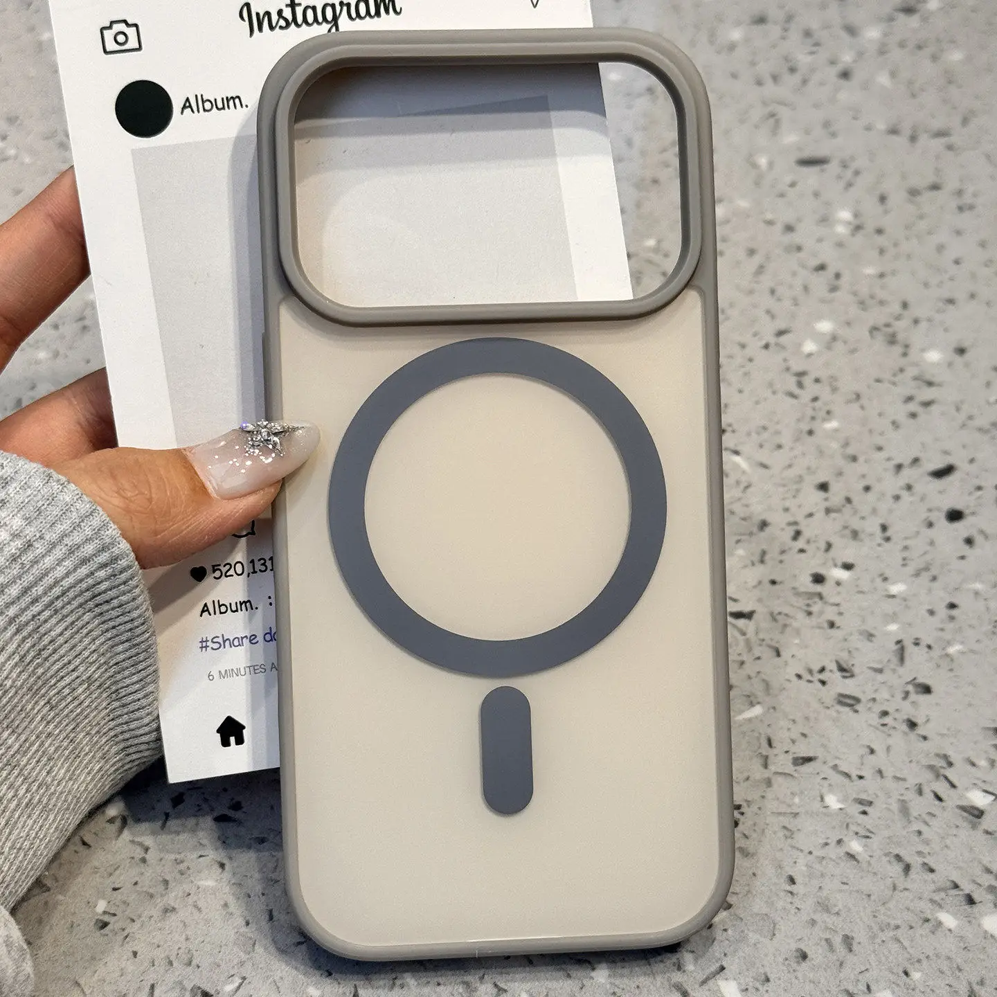 Luxuriöse Matte Soft-Bumper Hybrid-Hülle für iPhone 17 16 14 15 13Pro Max mit MagSafe Magnetischer Schutzabdeckung