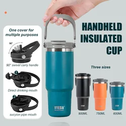 Bouteille thermos à double couche avec isolation anti-fuite, tasse de voyage froide et chaude, fiole à vide, bouteille d'eau de voiture, tasse à café, 600 ml, 750 ml, 900ml